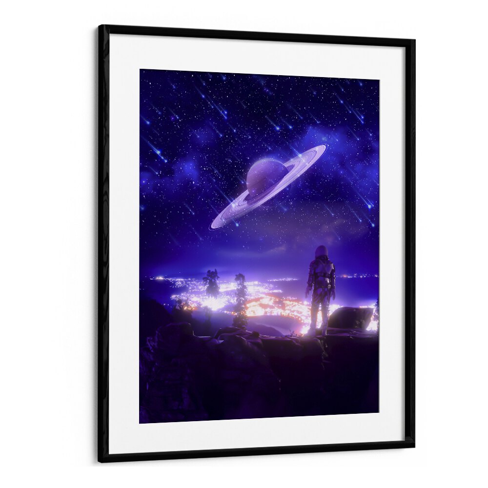 Explore the cosmos with NEW TERRITORY, SURREAL ART PRINTS by Ritvik Takkar, featuring a captivating space scene.