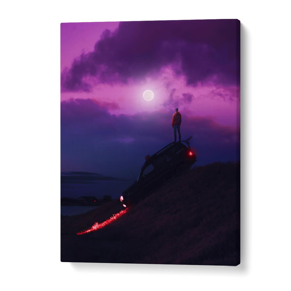 Surreal landscape featuring "Nightcall" art print by Ritvik Takkar, capturing dreamy beauty and vivid colors.