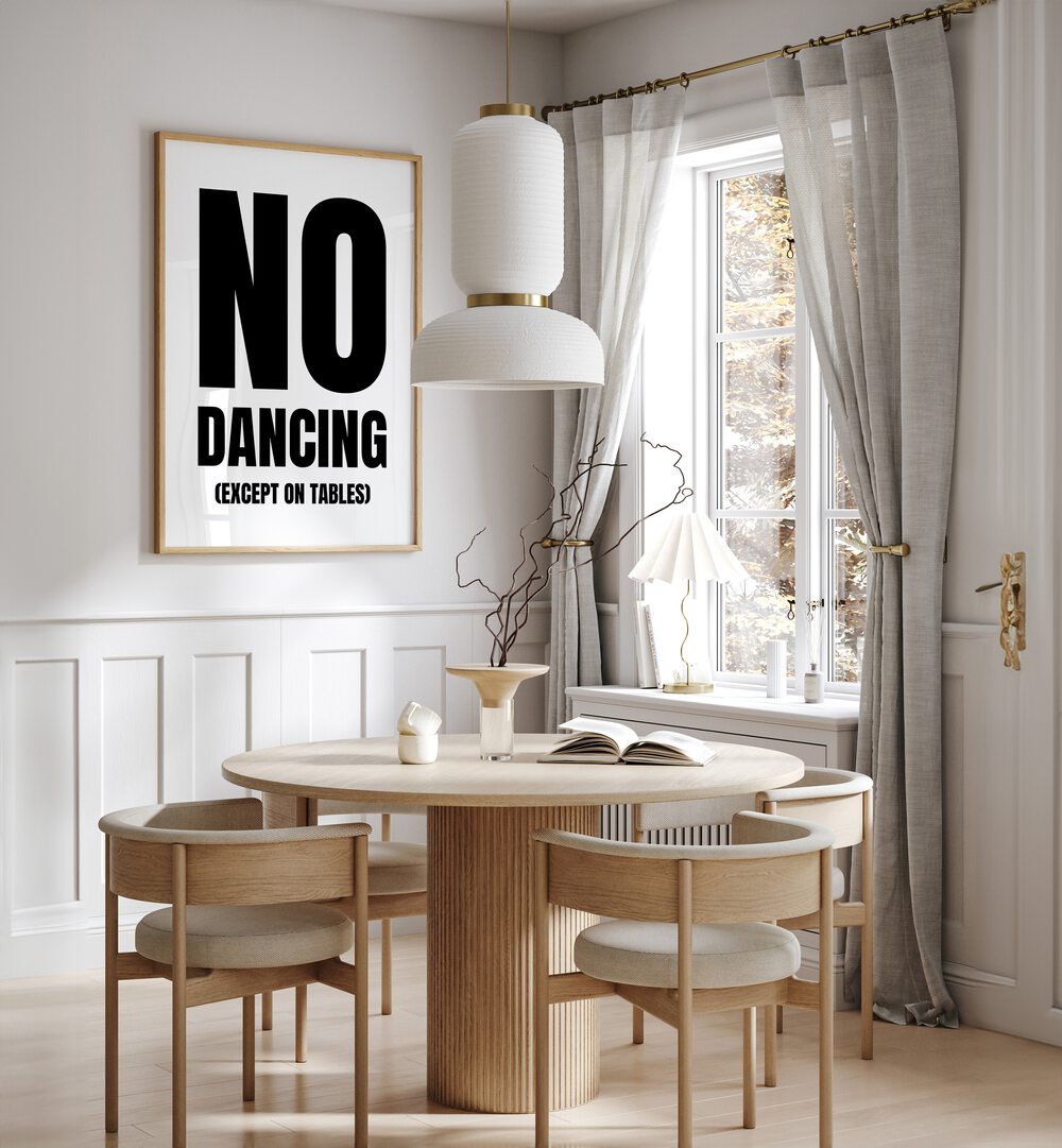 Transform your space with the NO DANCING, QUOTES poster by Athene Fritsch, inspiring reflection and style.