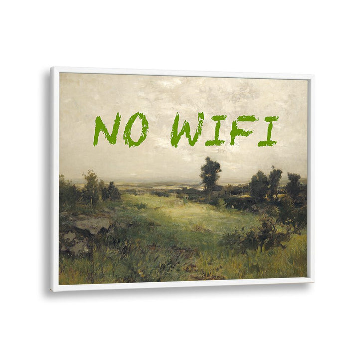 NO WIFI I, ALTERED ART PRINTS by The Art Concept adds modern flair to your decor with unique artistic expression.