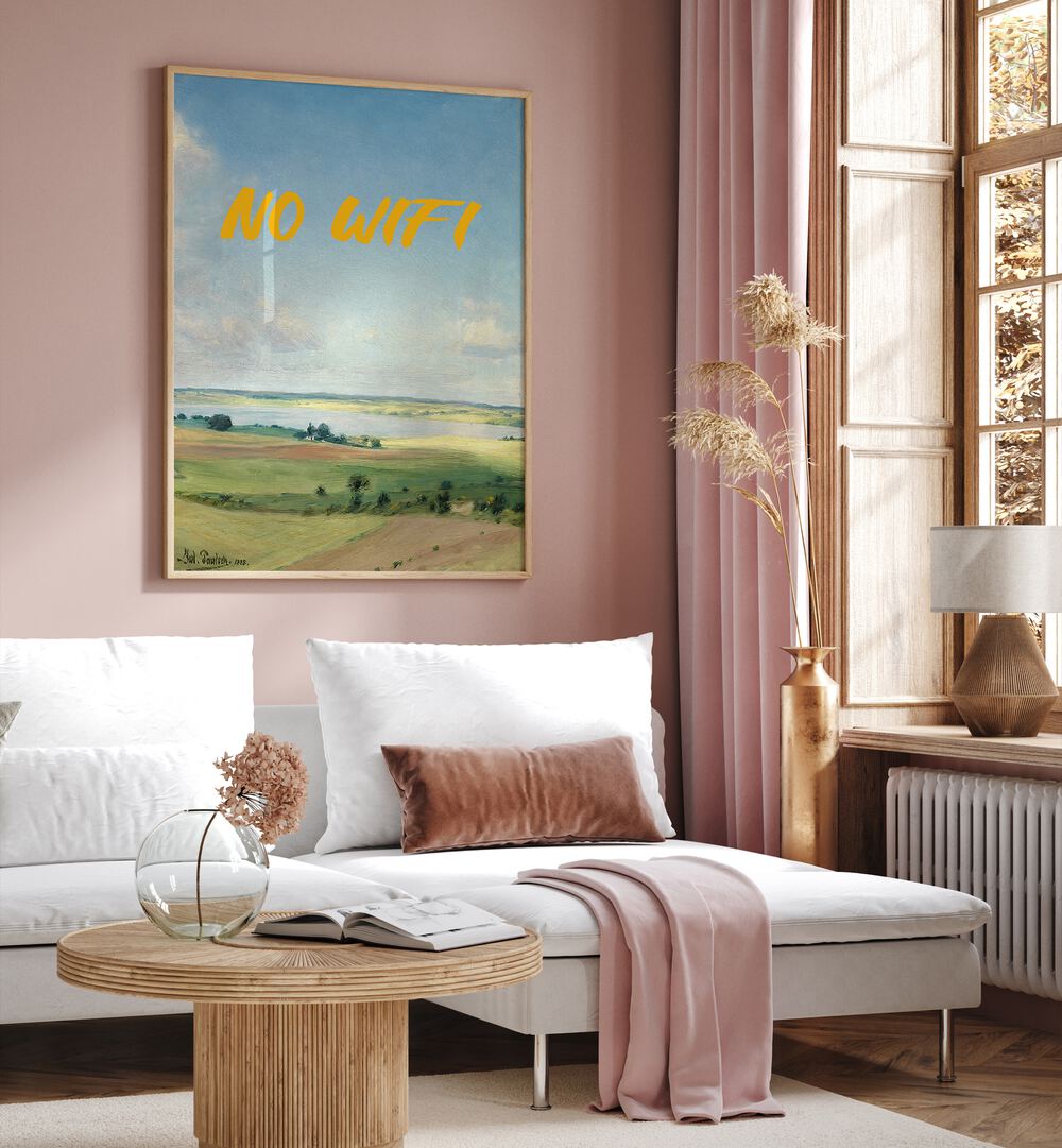 Brighten your space with NO WIFI II, ALTERED ART PRINTS by The Art Concept, a captivating blend of creativity and charm.