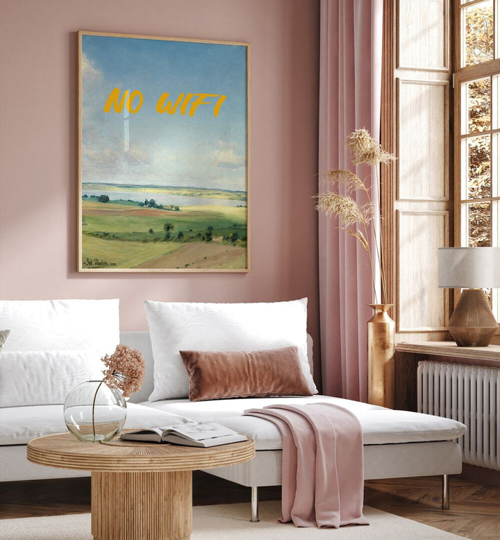 Brighten your space with NO WIFI II, ALTERED ART PRINTS by The Art Concept, a captivating blend of creativity and charm.
