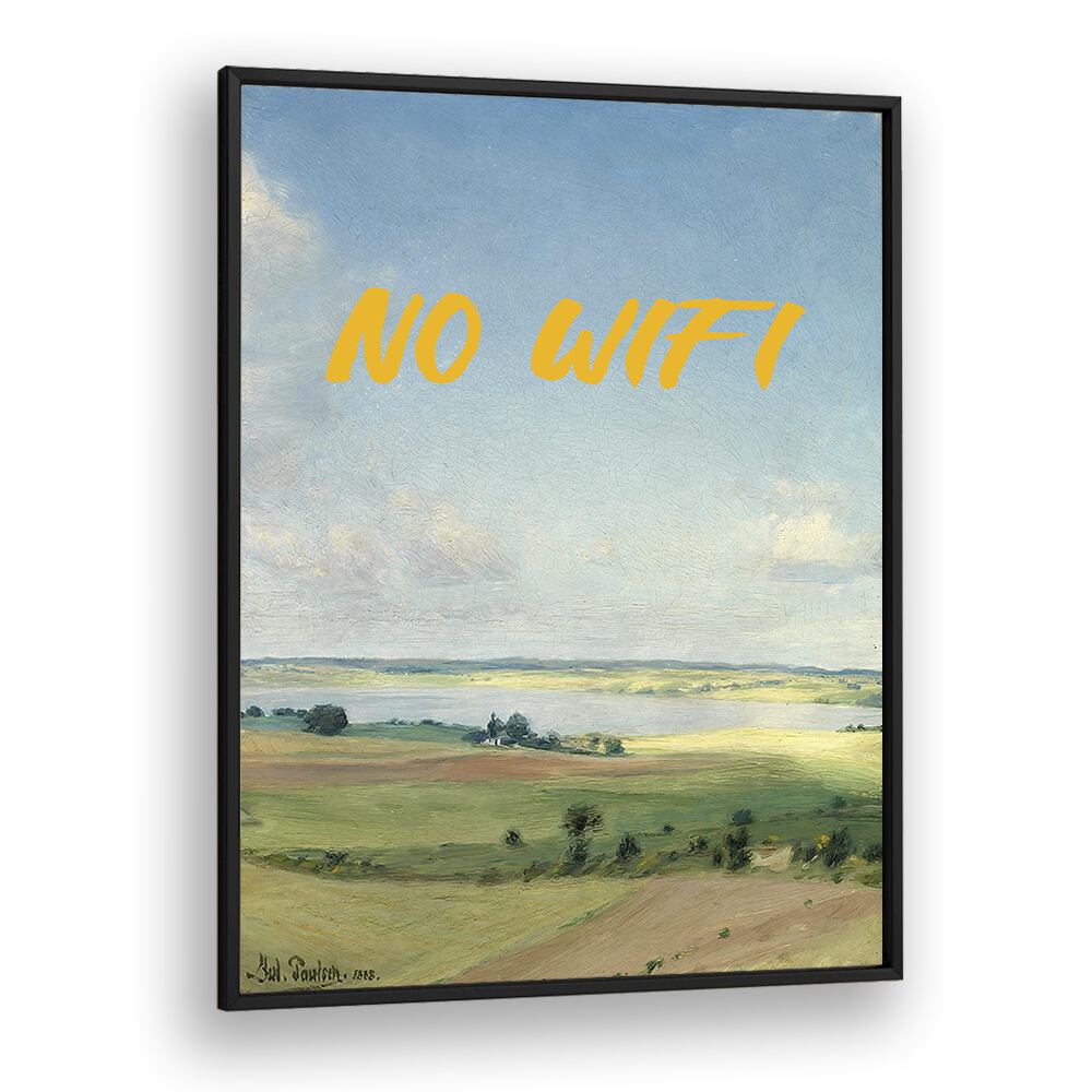 Stunning NO WIFI II, ALTERED ART PRINTS by The Art Concept in a sleek black frame, perfect for inspiring creativity.