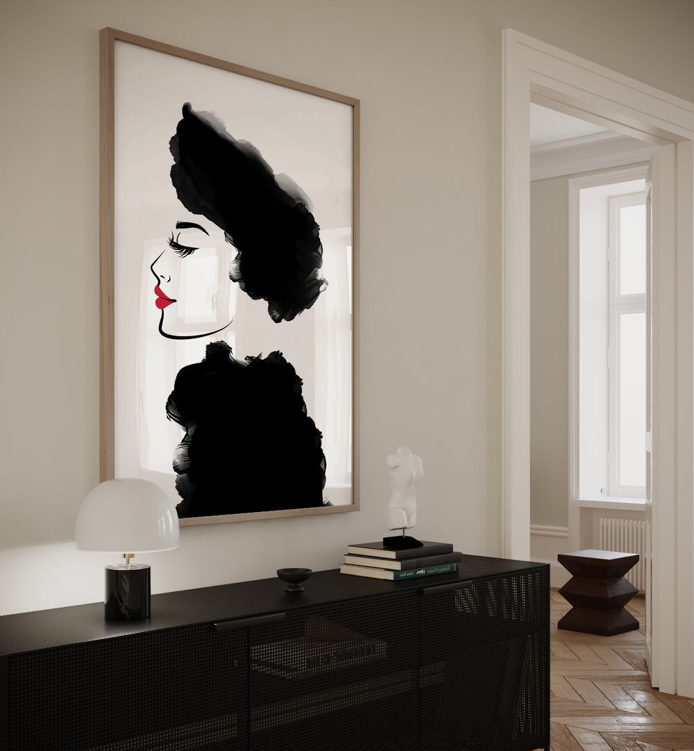 Elegant profile art from NOBLE, FASHION POSTERS collection, perfect for enhancing contemporary spaces.
