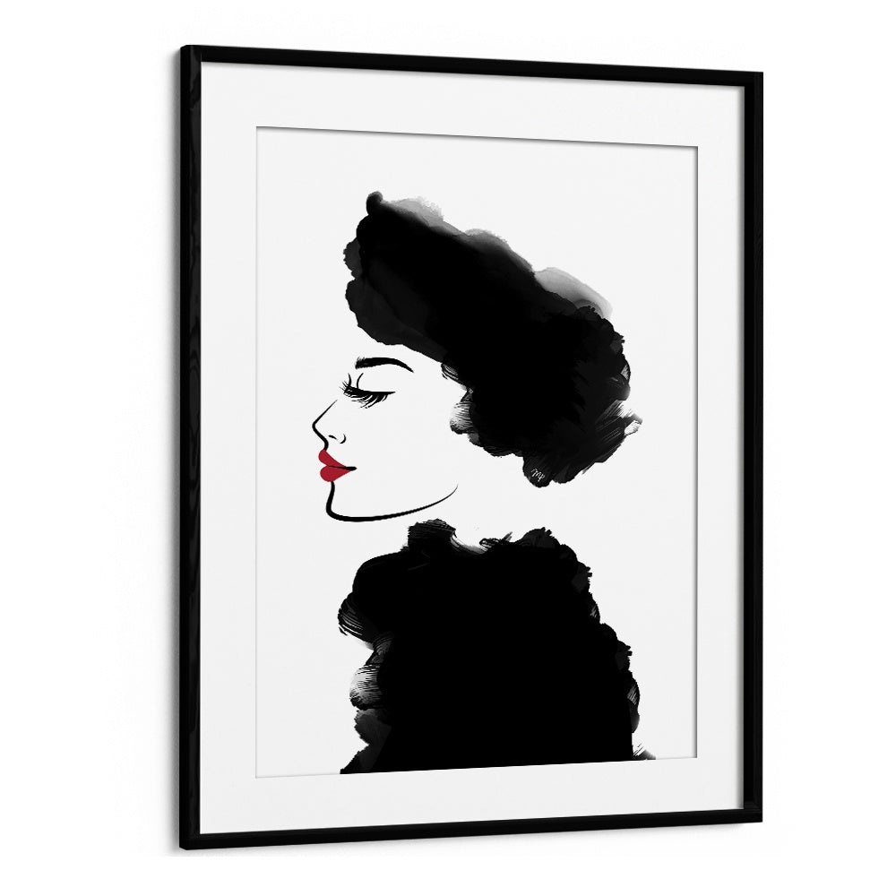 Elegant NOBLE, FASHION POSTERS showcasing contemporary fashion art in a stylish black frame, perfect for home decor.