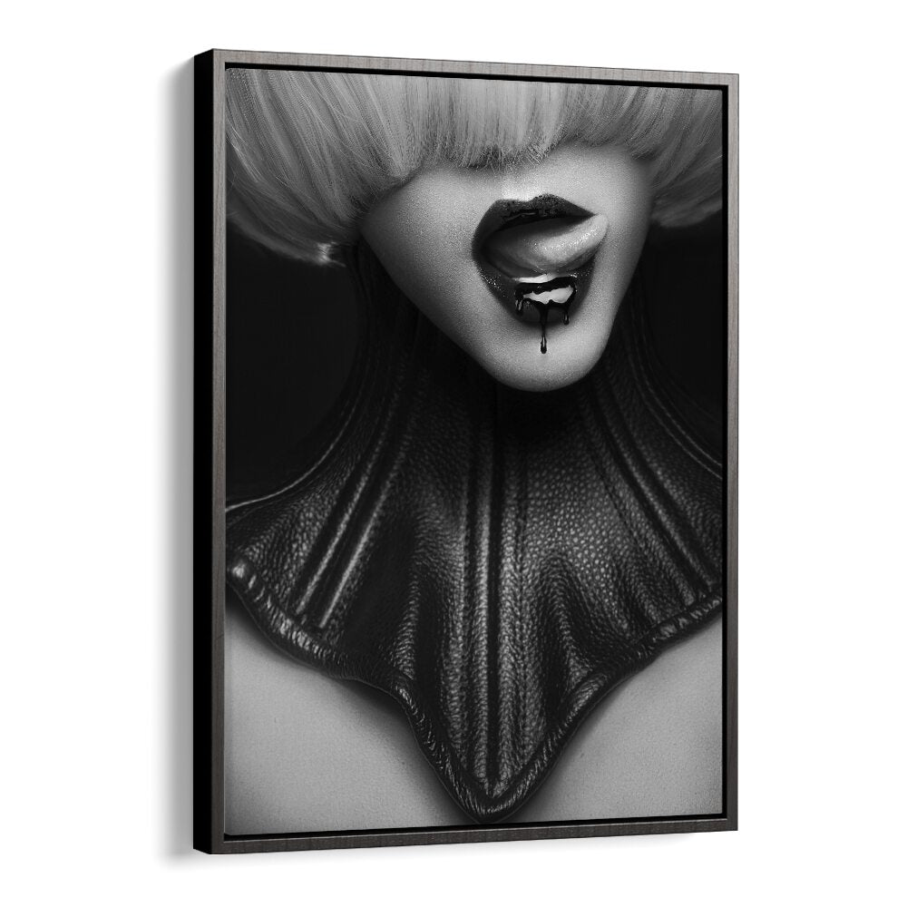 Stunning black and white fashion photography print, "NOIR THE FUTURE II," by David Drake, showcasing artistic elegance.