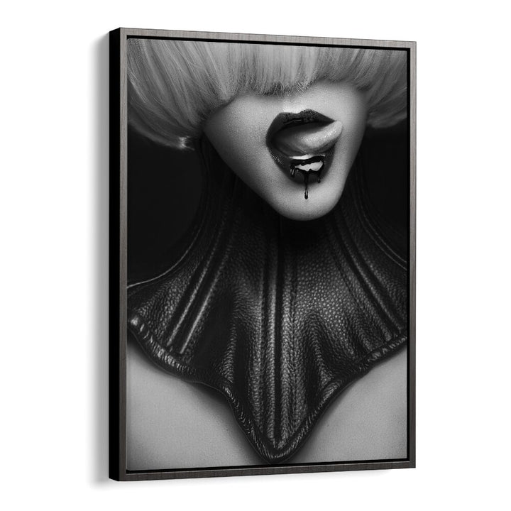 Stunning black and white fashion photography print, "NOIR THE FUTURE II," by David Drake, showcasing artistic elegance.