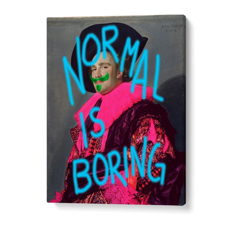 Vibrant NORMAL IS BORING quotes poster adds creative flair to any space, perfect for those who dare to be different.