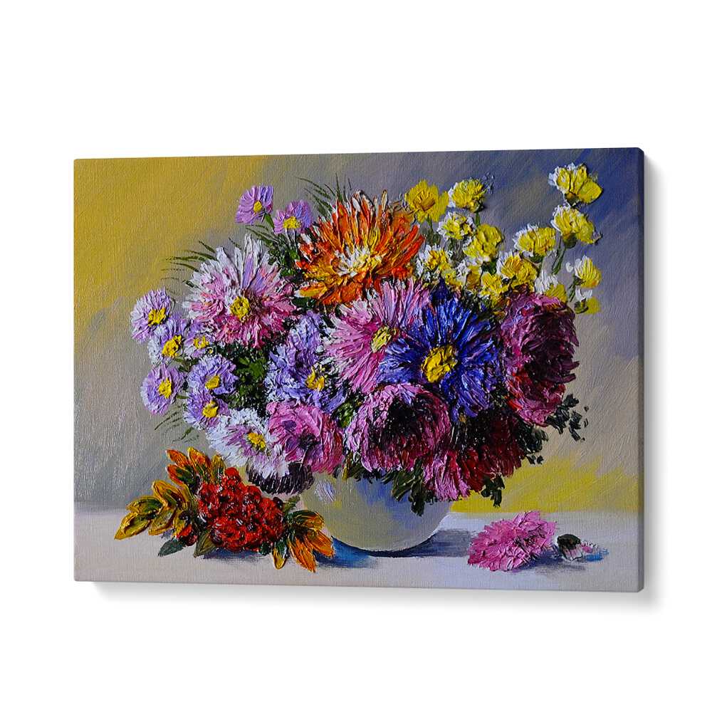 Vibrant bouquet in NURTURED BLOSSOMS, VINTAGE EUROPEAN PAINTINGS, showcasing nature's beauty in timeless artistry.