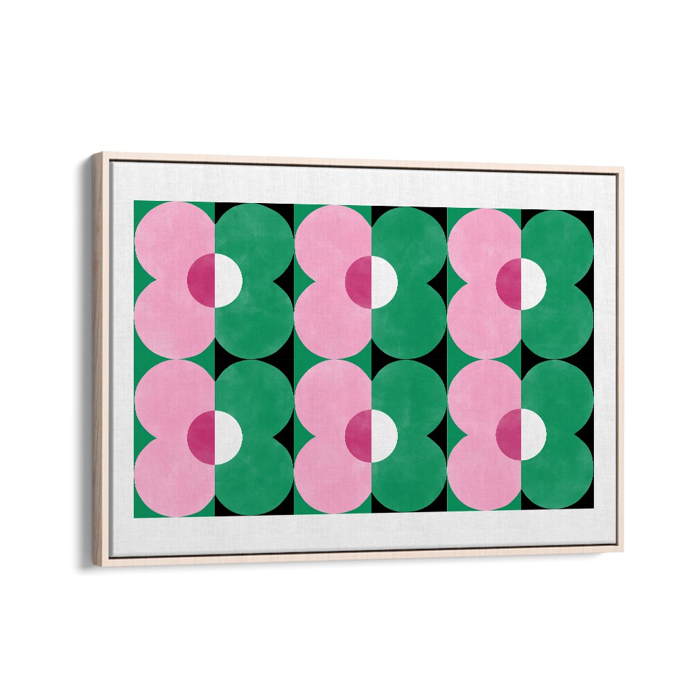 Vibrant GREEN & pink floral painting by Elena Ristova, perfect for adding a touch of nature to your decor.
