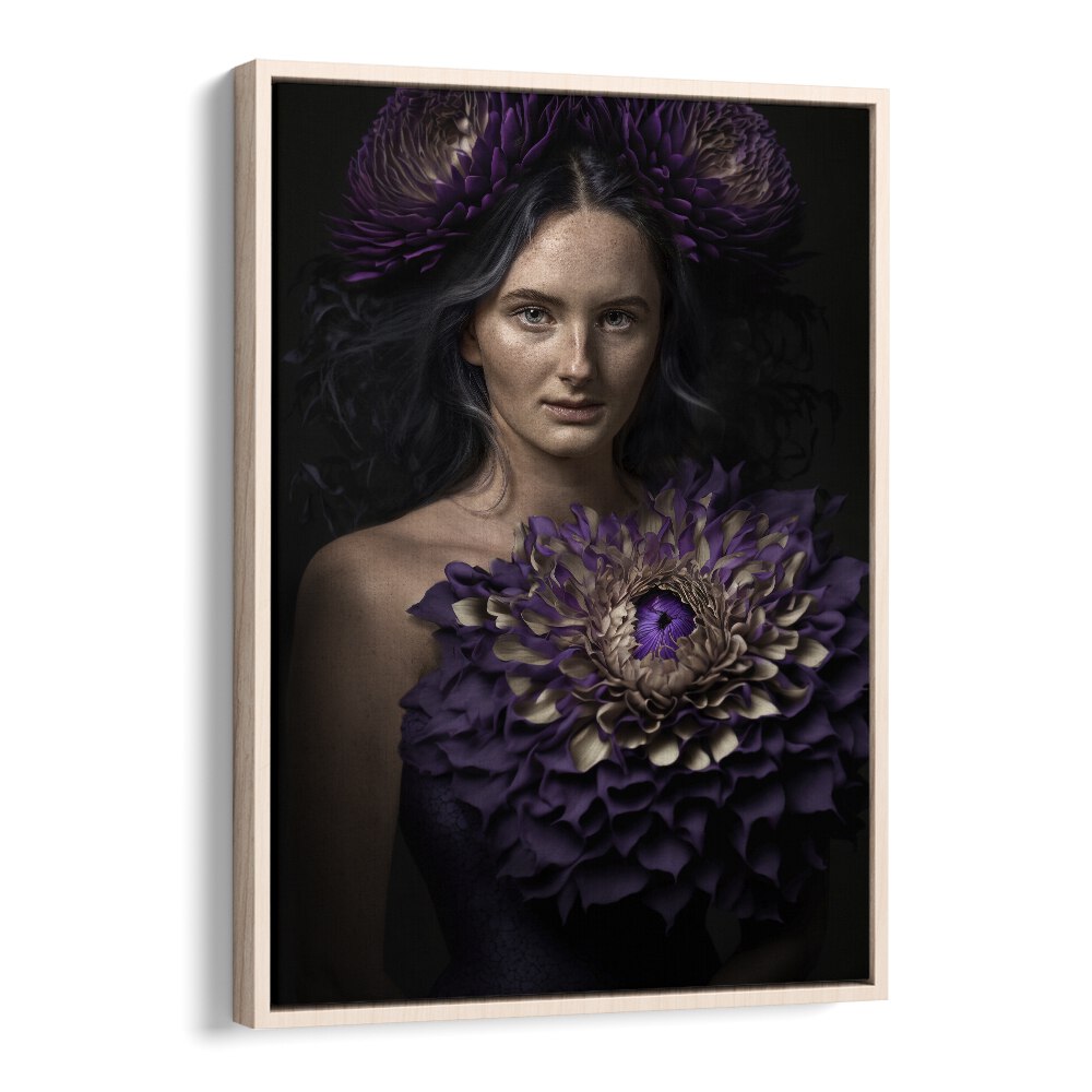 Surreal PURPLE HEART photography prints featuring a captivating floral portrait, perfect for art enthusiasts.