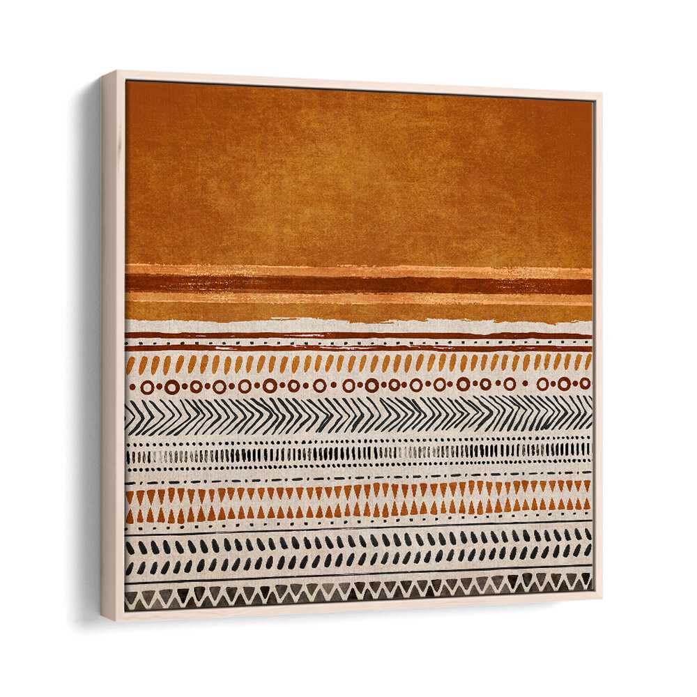 KILIM TURUNCU II, BOHO ART PAINTINGS showcase vibrant colors and patterns, crafted by Emel Tunaboylu on premium canvas.