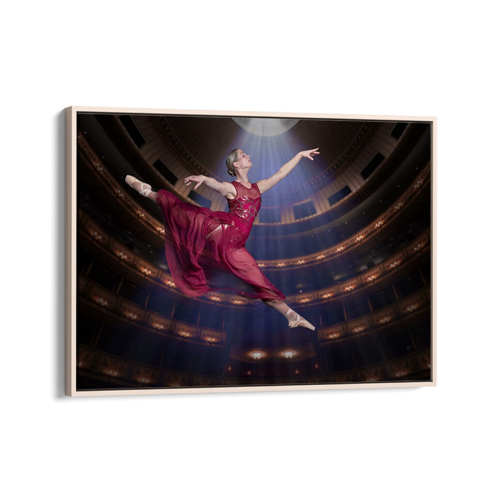 Captivating BALLERINA ROUGE, PHOTOGRAPHY PRINTS showcasing a graceful dancer in a stunning theatrical setting.