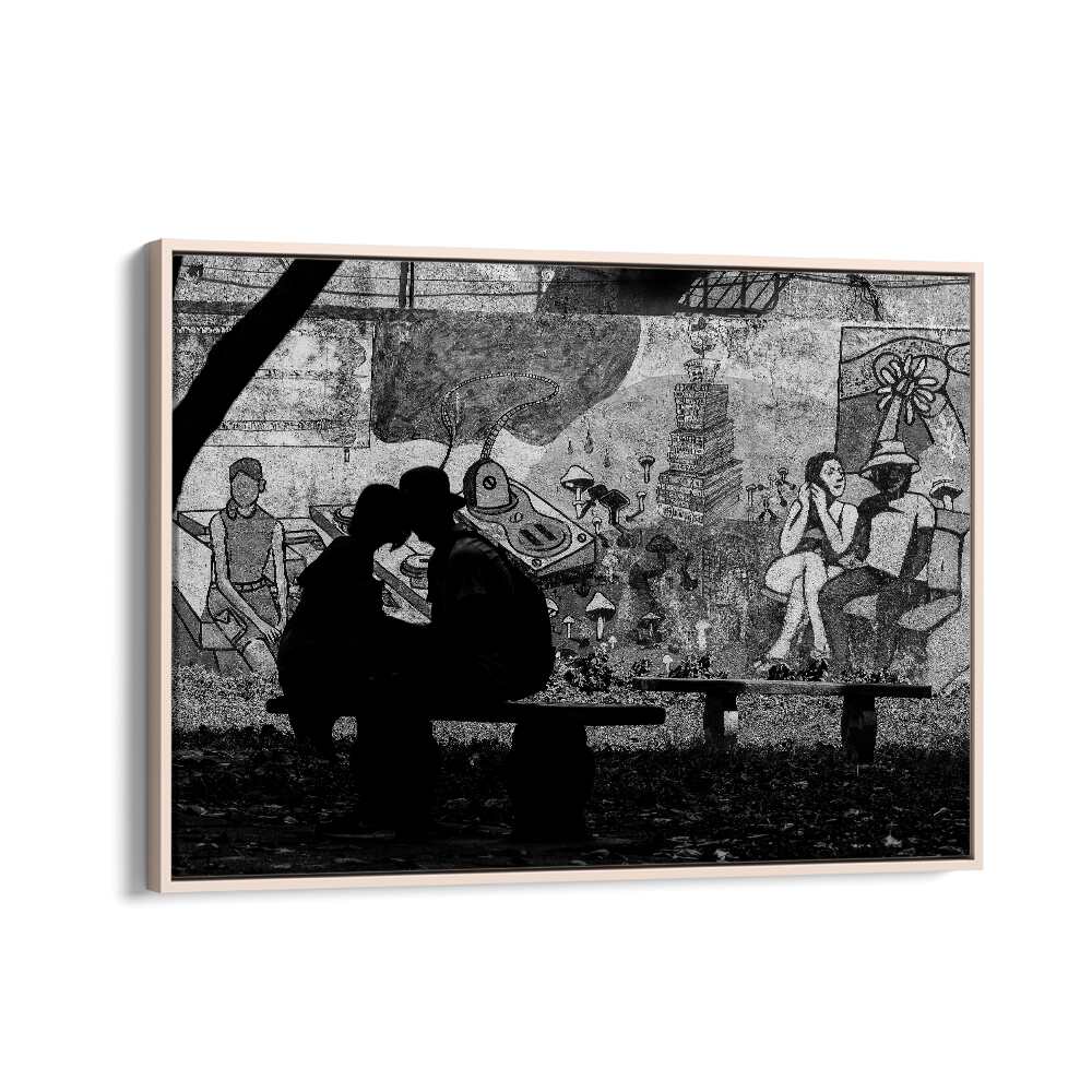 Captivating RELATIONSHIP, PHOTOGRAPHY PRINTS showcasing love amid urban art, highlighting human connection beautifully.