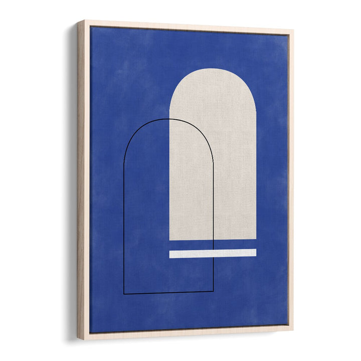 Stylish BLUE ARCHES, GEOMETRIC ART PRINTS by Elena Ristova, showcasing abstract beauty in vibrant blue hues.
