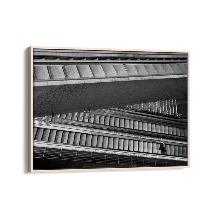 Dynamic urban scene captured in UNTITLED V, PHOTOGRAPHY PRINTS, showcasing striking architectural lines.
