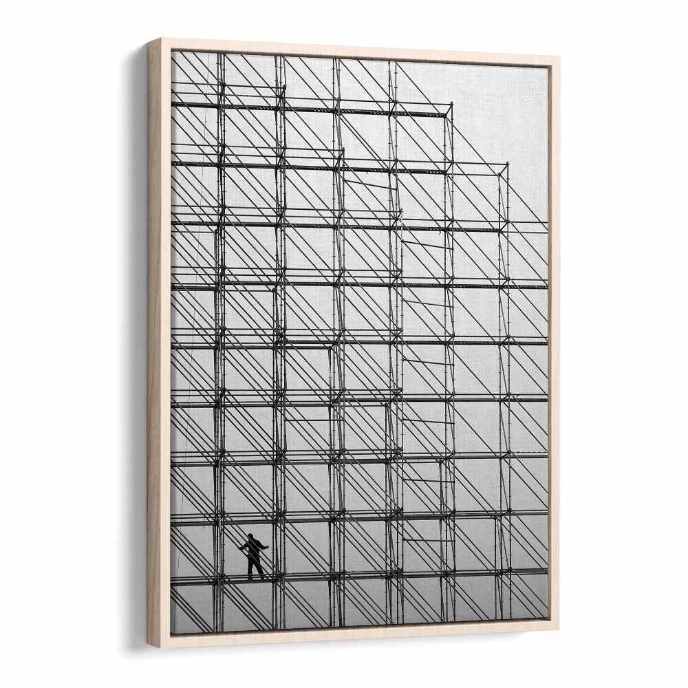 Stylish CUBE, PHOTOGRAPHY PRINTS showcasing a striking black and white architectural design, perfect for art lovers.