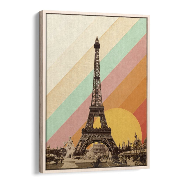 Vibrant EIFFEL TOWER RAINBOW travel poster by Florent Bodart captures the magic of Paris in stunning colors.