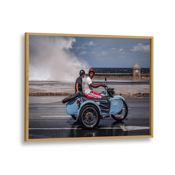 Experience urban life with MALECON III, PHOTOGRAPHY PRINTS, showcasing a vibrant motorcycle scene by the sea.