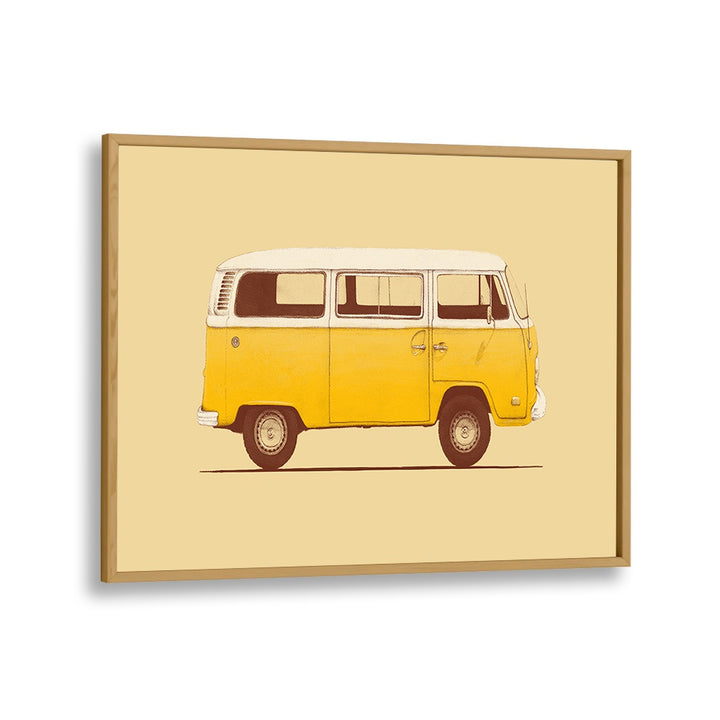 Charming YELLOW VAN, CAR POSTERS by Florent Bodart, perfect for adding vintage flair to your home decor.