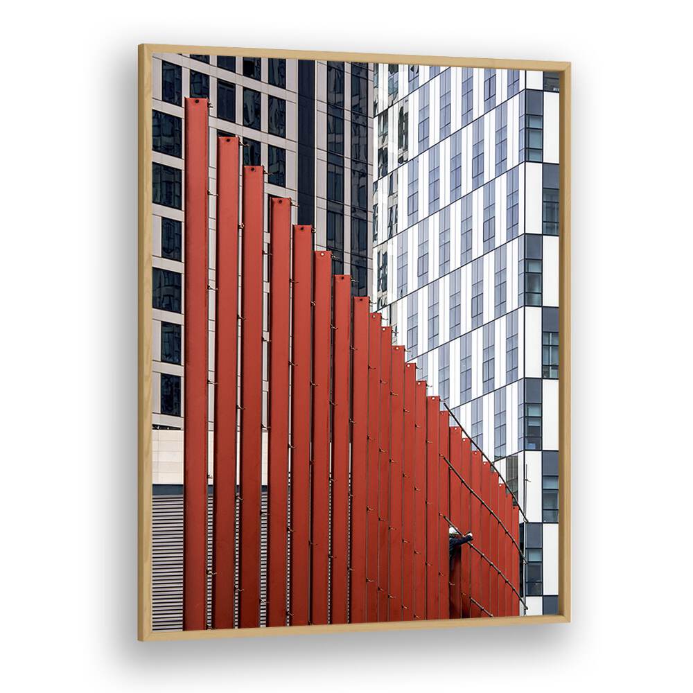 Dynamic urban scene featuring striking architecture, showcased in UNDER CONSTRUCTION II, PHOTOGRAPHY PRINTS.