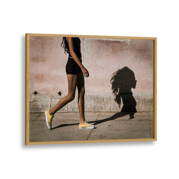 Elegant SHADOW, PHOTOGRAPHY PRINTS showcasing a figure walking, emphasizing the interplay of light and shadow.