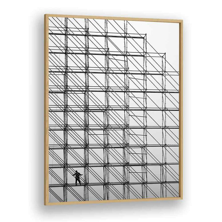 Stylish CUBE, PHOTOGRAPHY PRINTS showcasing a striking black and white architectural design in an elegant frame.