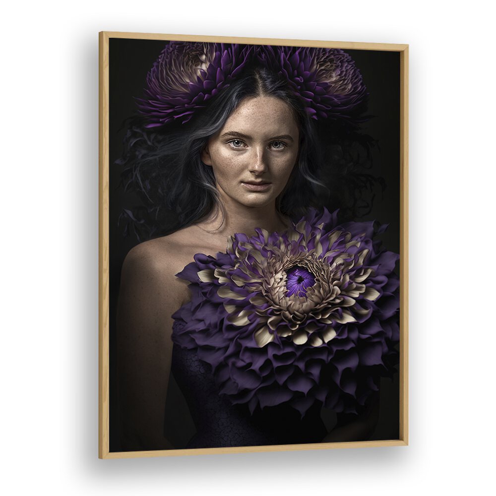 Surreal PURPLE HEART, PHOTOGRAPHY PRINTS featuring a captivating floral portrait with rich purple tones.