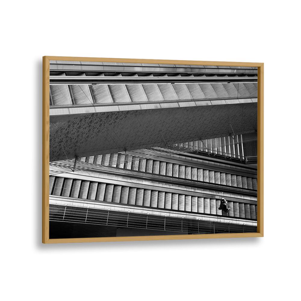 Stunning architectural lines in UNTITLED V, PHOTOGRAPHY PRINTS, capturing urban life in striking black and white.