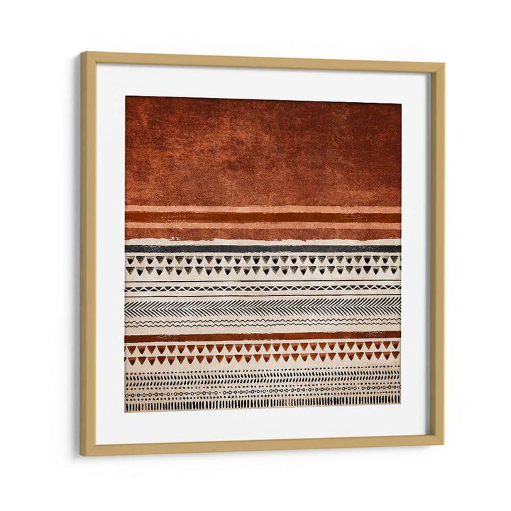 Stylish KILIM KIREMIT II, BOHO ART PAINTINGS on premium canvas, perfect for modern home decor by Emel Tunaboylu.