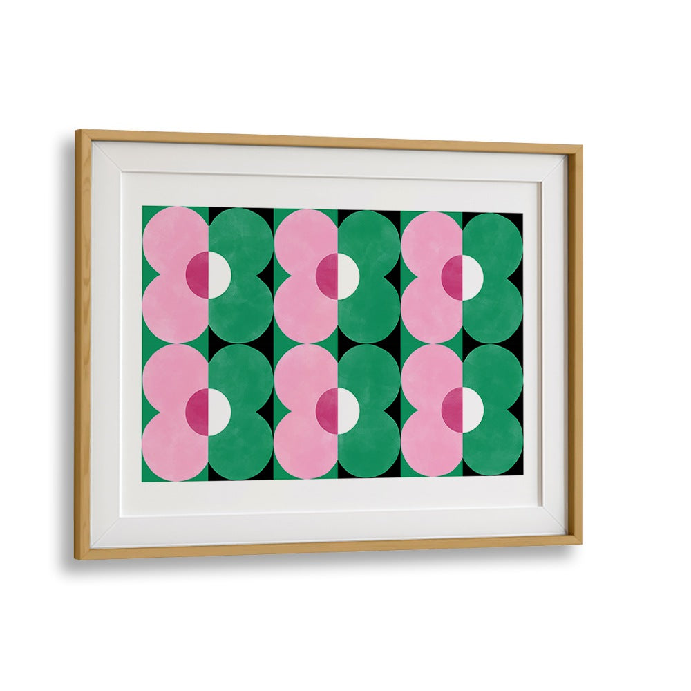 Vibrant GREEN & pink floral painting by Elena Ristova adds a fresh touch to any space, showcasing nature's beauty.