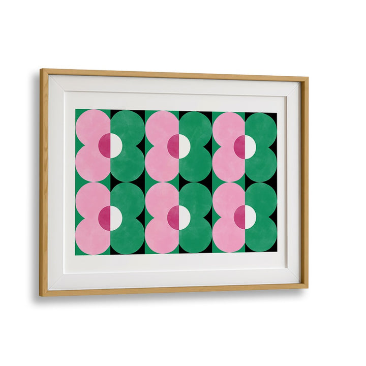Vibrant GREEN & pink floral painting by Elena Ristova adds a fresh touch to any space, showcasing nature's beauty.