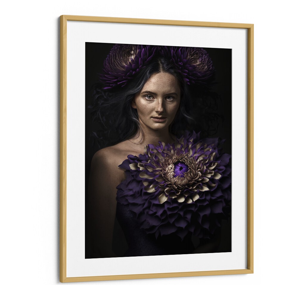 Surreal PURPLE HEART photography prints, showcasing a captivating floral portrait, perfect for artistic decor.