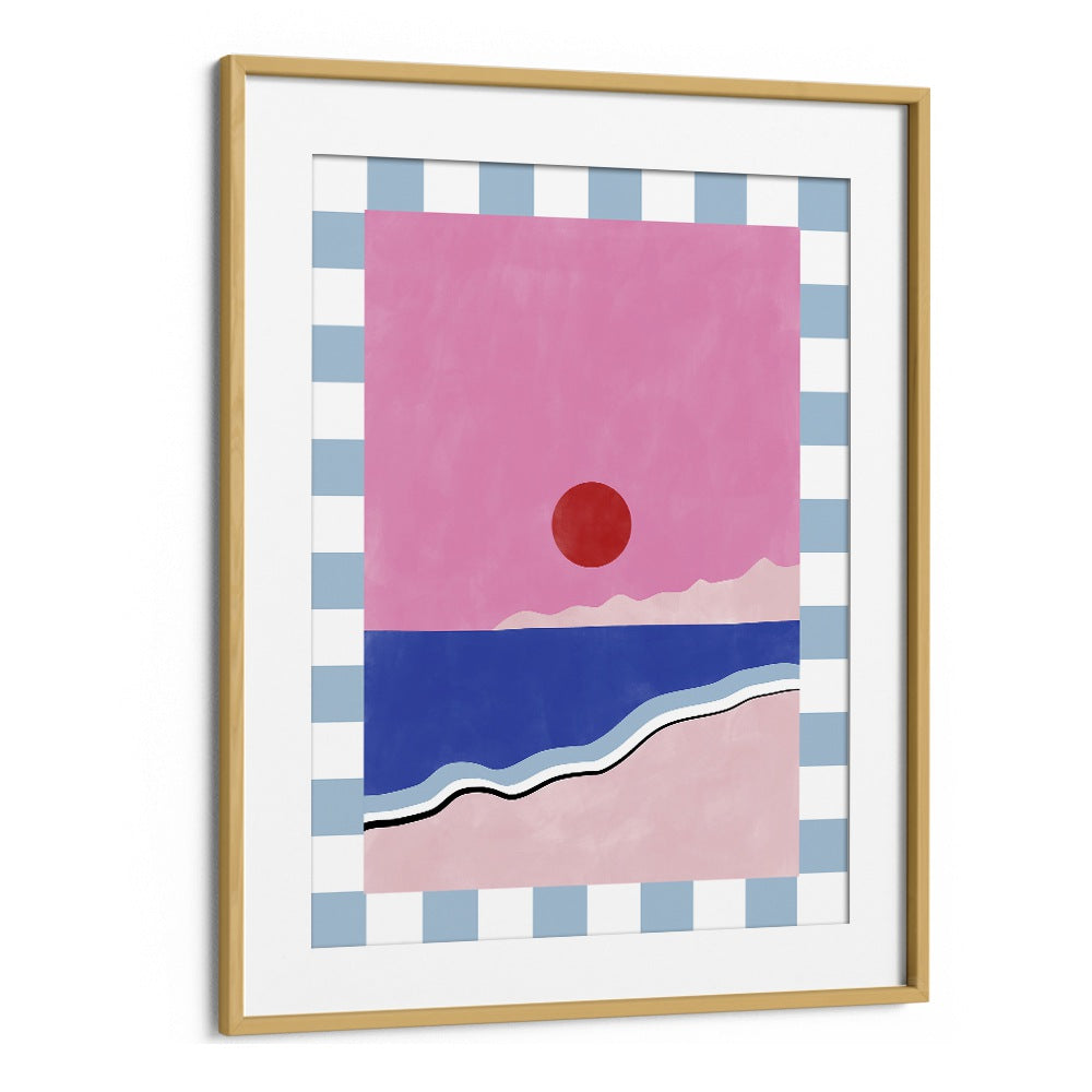 Bright and serene, the "PINK SKY, LANDSCAPE PAINTINGS" by Elena Ristova transform your decor beautifully.