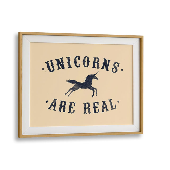 "UNICORNS ARE REAL, QUOTES art print by Florent Bodart inspires imagination and adds magic to any space."