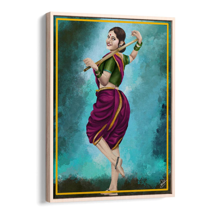 Colorful depiction of joy and elegance in GRACE IN MOTION, INDIAN ART PAINTINGS, showcasing vibrant movement.