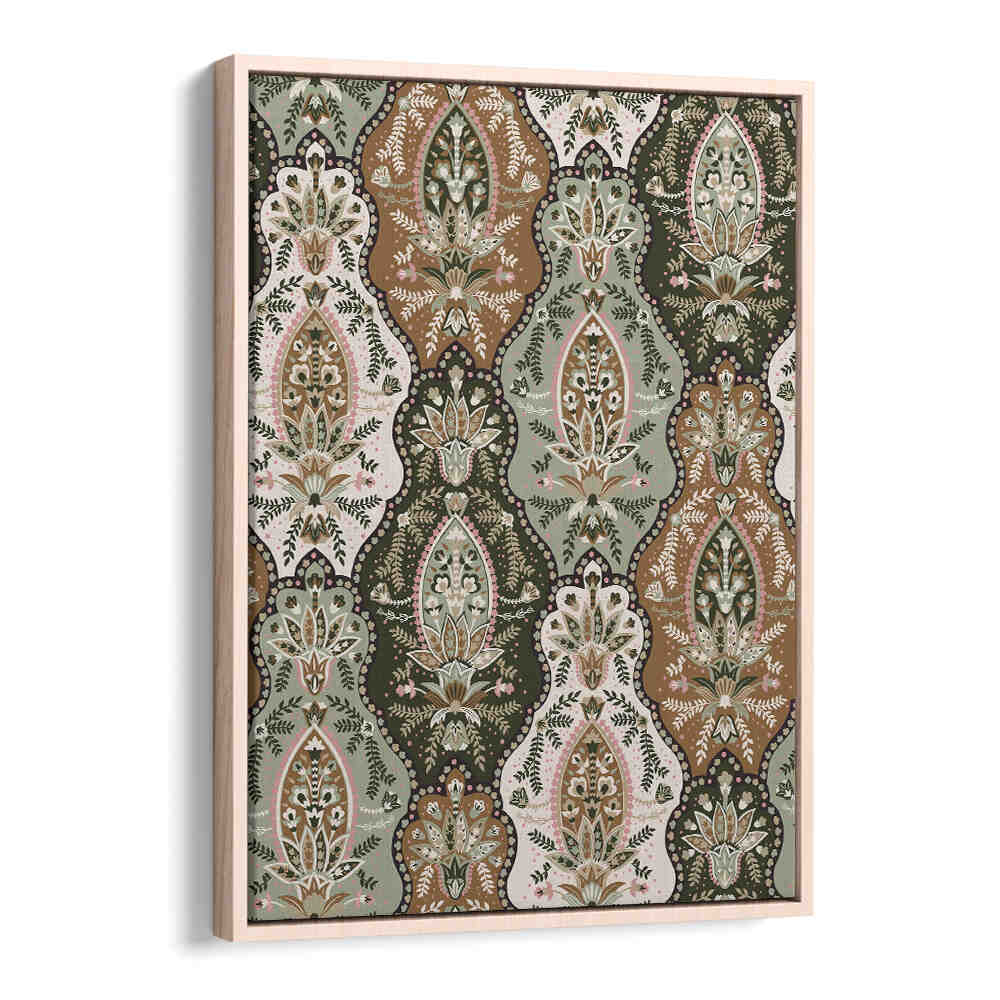 COUNTRY HOUSE PAISLEY GREEN , PATTERN ART PRINTS