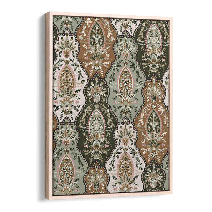 COUNTRY HOUSE PAISLEY GREEN , PATTERN ART PRINTS