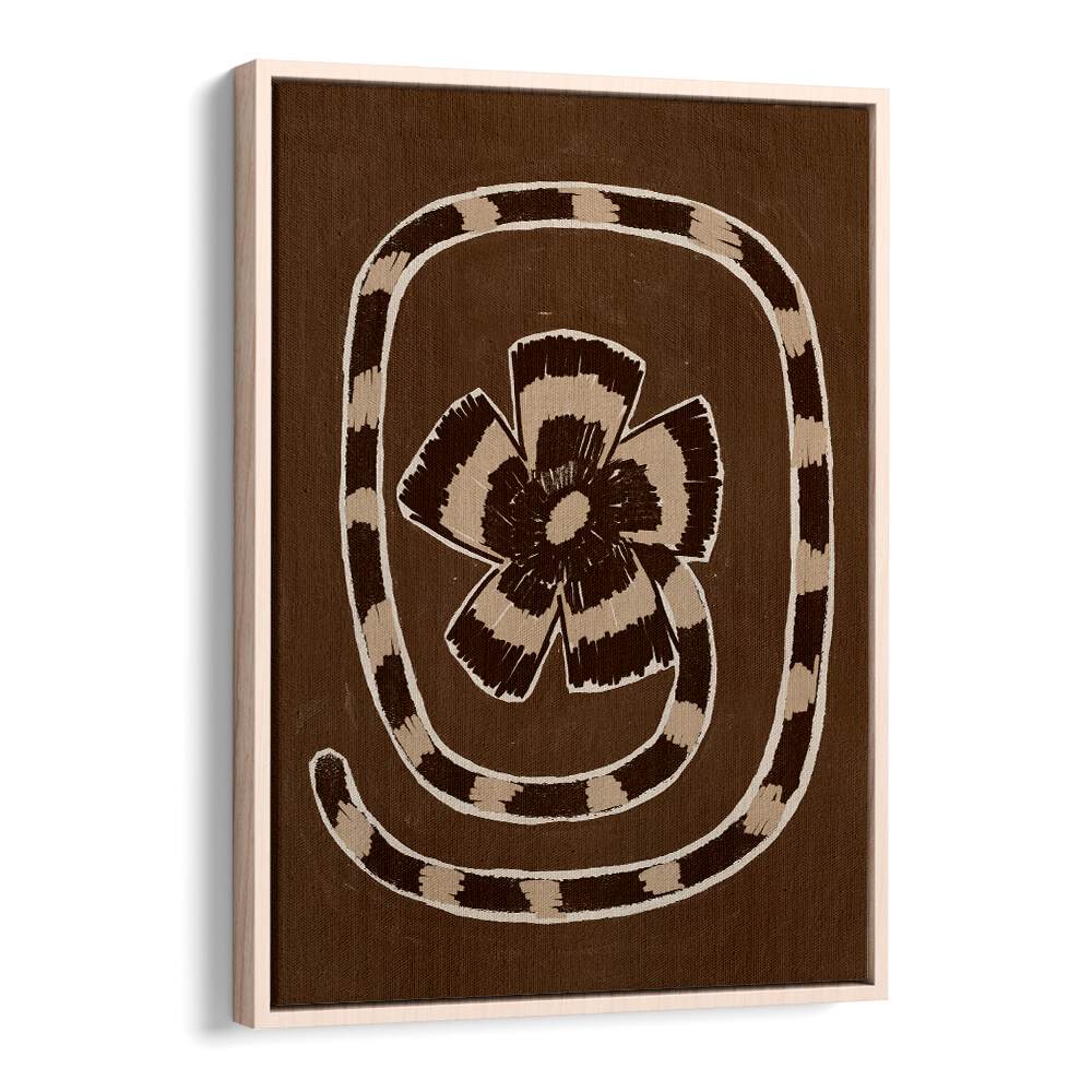 Elegant DELICATE BLOOM IV, FLORAL FLOWER PAINTINGS showcasing modern design on a rich brown background. Perfect for any space.