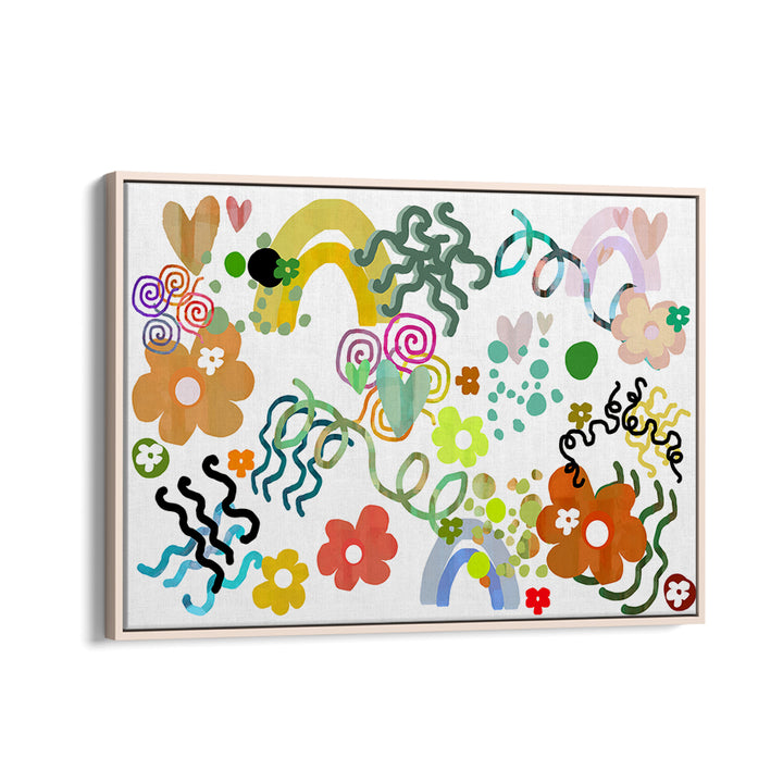 Vibrant FLOWERS LOVE RAINBOWS, FLORAL FLOWER PAINTINGS brighten any space with colorful blooms and cheerful rainbows.