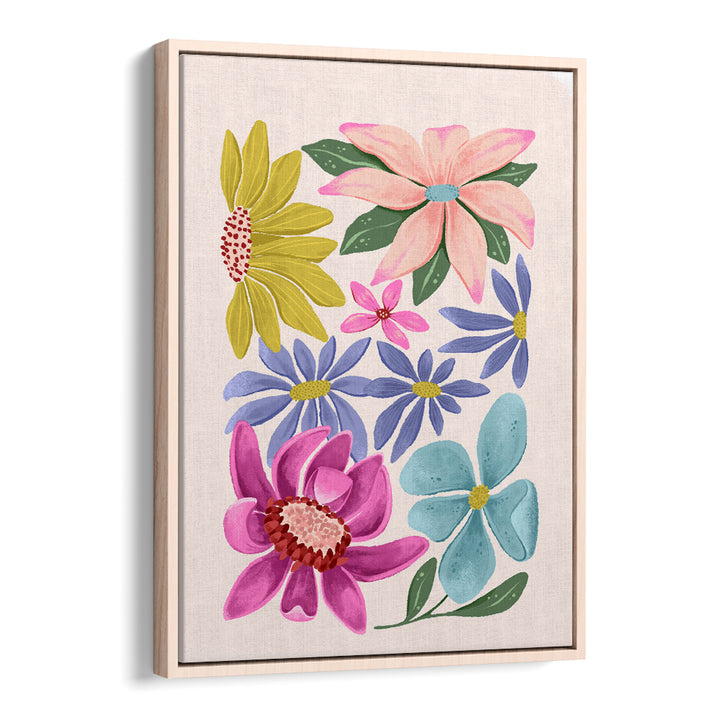 Bright, vibrant FLOWER PUZZLE showcasing exquisite FLORAL FLOWER PAINTINGS, perfect for nature lovers and puzzle enthusiasts.