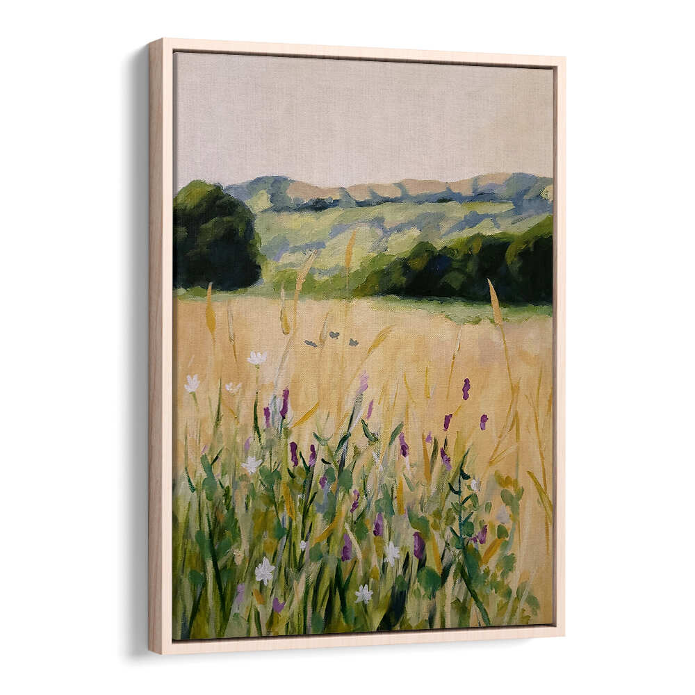 OAKS AND TALL GRASS , LANDSCAPE PAINTINGS