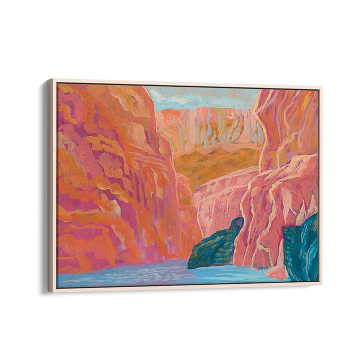 Vibrant PINK CANYON, LANDSCAPE PAINTINGS showcasing stunning hues and serene canyon landscapes for your home decor.