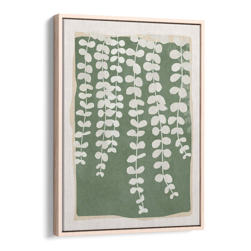 MINIMAL ABSTRACT LEAVES II , FLORAL FLOWER PAINTINGS