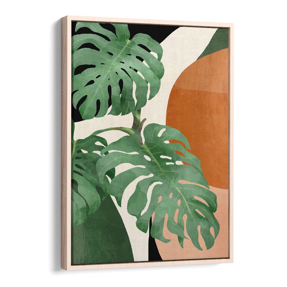Tropical Leaves Abstract Art, Boho Art Paintings enhance your space with vibrant greenery and stylish decor.