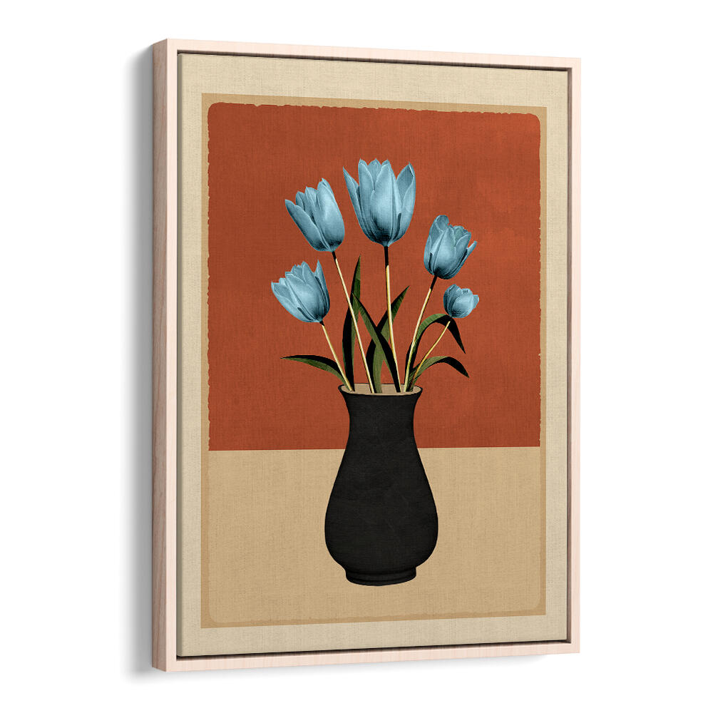 TULIPS IN VASE III , BOHO ART PAINTINGS