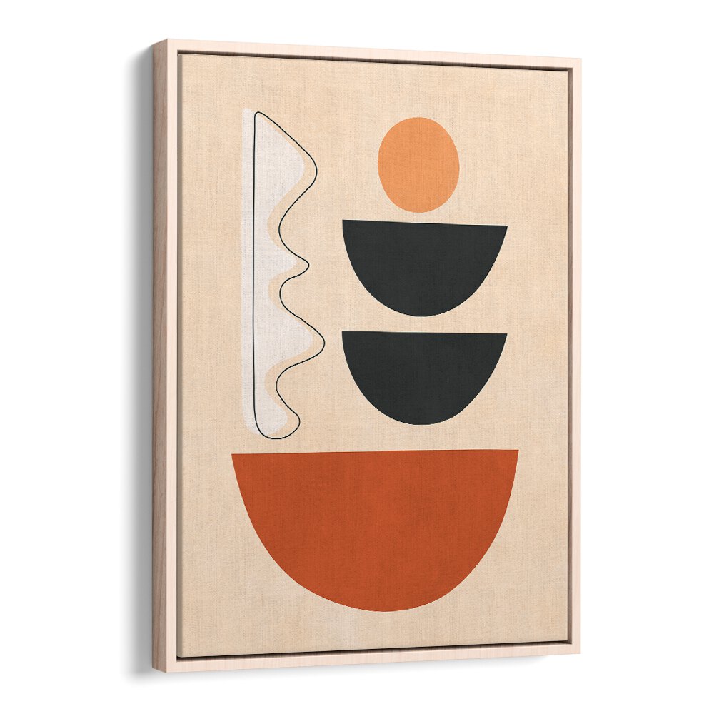 SEMICIRCLES II, BOHO ART PAINTINGS feature geometric shapes in warm tones, perfect for home decor and creative spaces.