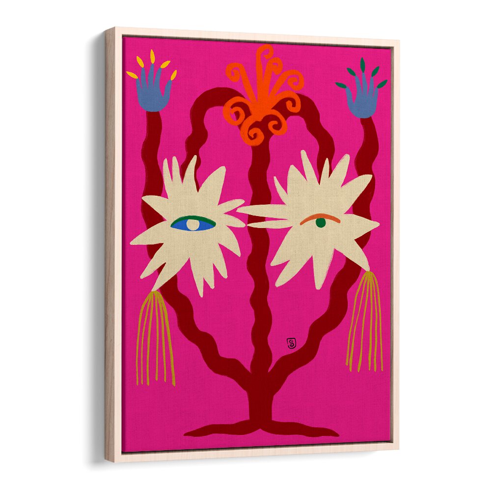 Bright and colorful art print titled "LOOKING FORWARD, VIBRANT," perfect for energizing your living space.