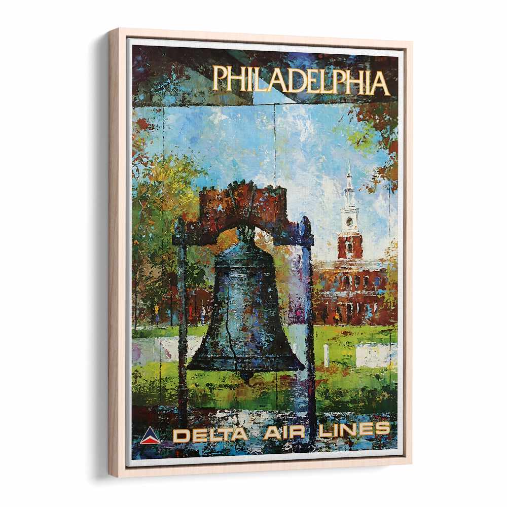Stunning PHILADELPHIA, VINTAGE TRAVEL POSTERS showcasing the iconic Liberty Bell, perfect for home decor.