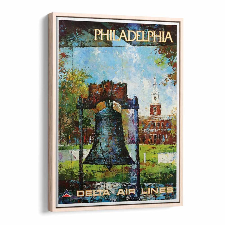 Stunning PHILADELPHIA, VINTAGE TRAVEL POSTERS showcasing the iconic Liberty Bell, perfect for home decor.